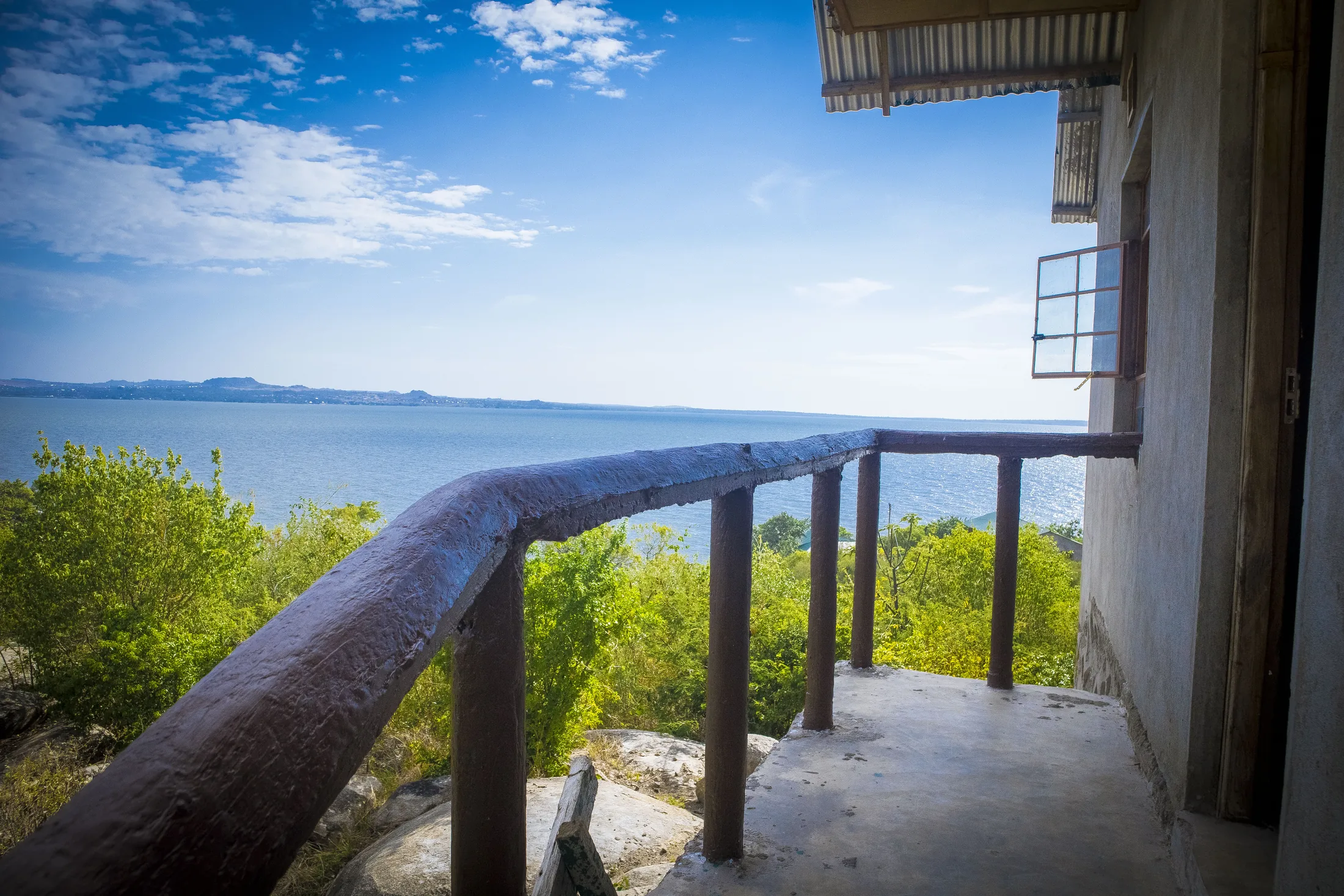 View from the lodge toward the lake